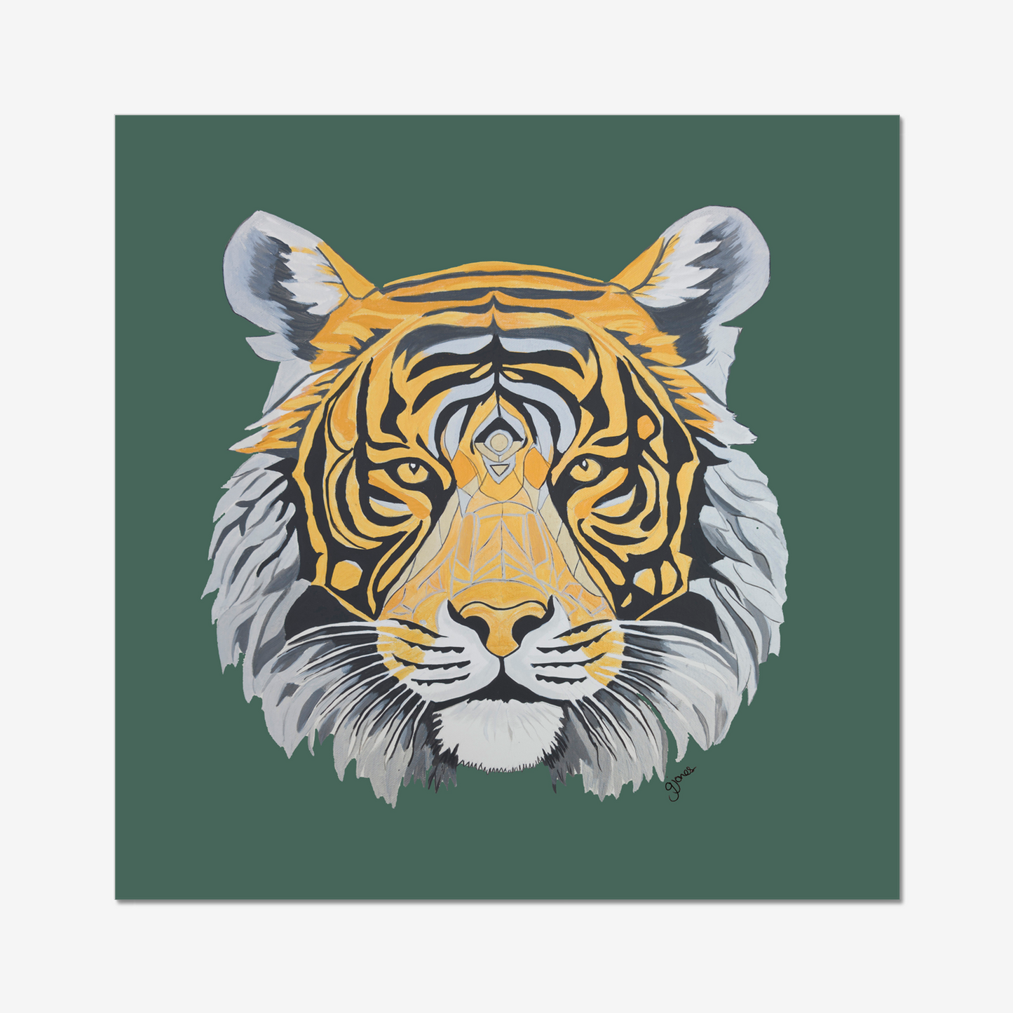 Fine Art Prints - Strength - Tiger - Power Animal Collection Monochrome Art by Gemma Jones