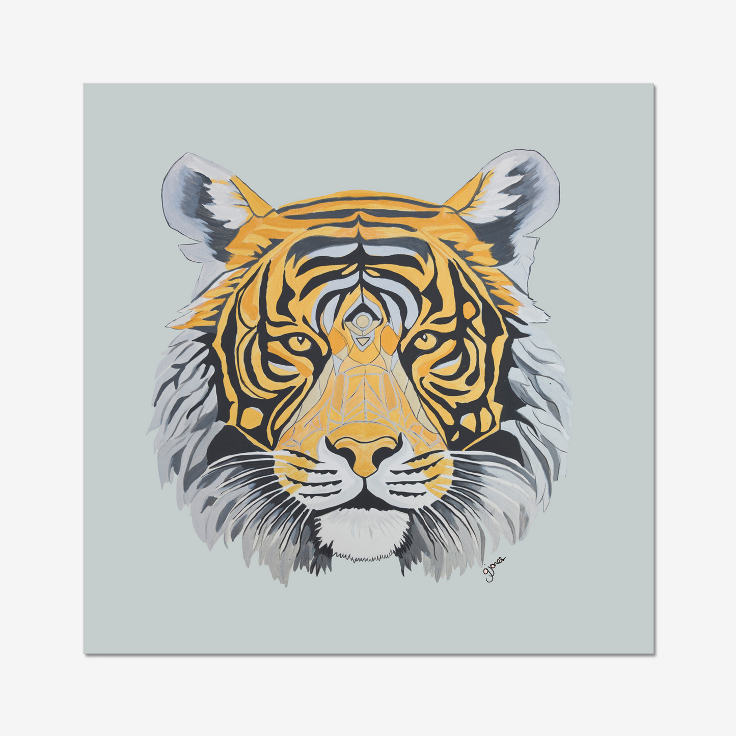 Fine Art Prints - Strength - Tiger - Power Animal Collection Monochrome Art by Gemma Jones