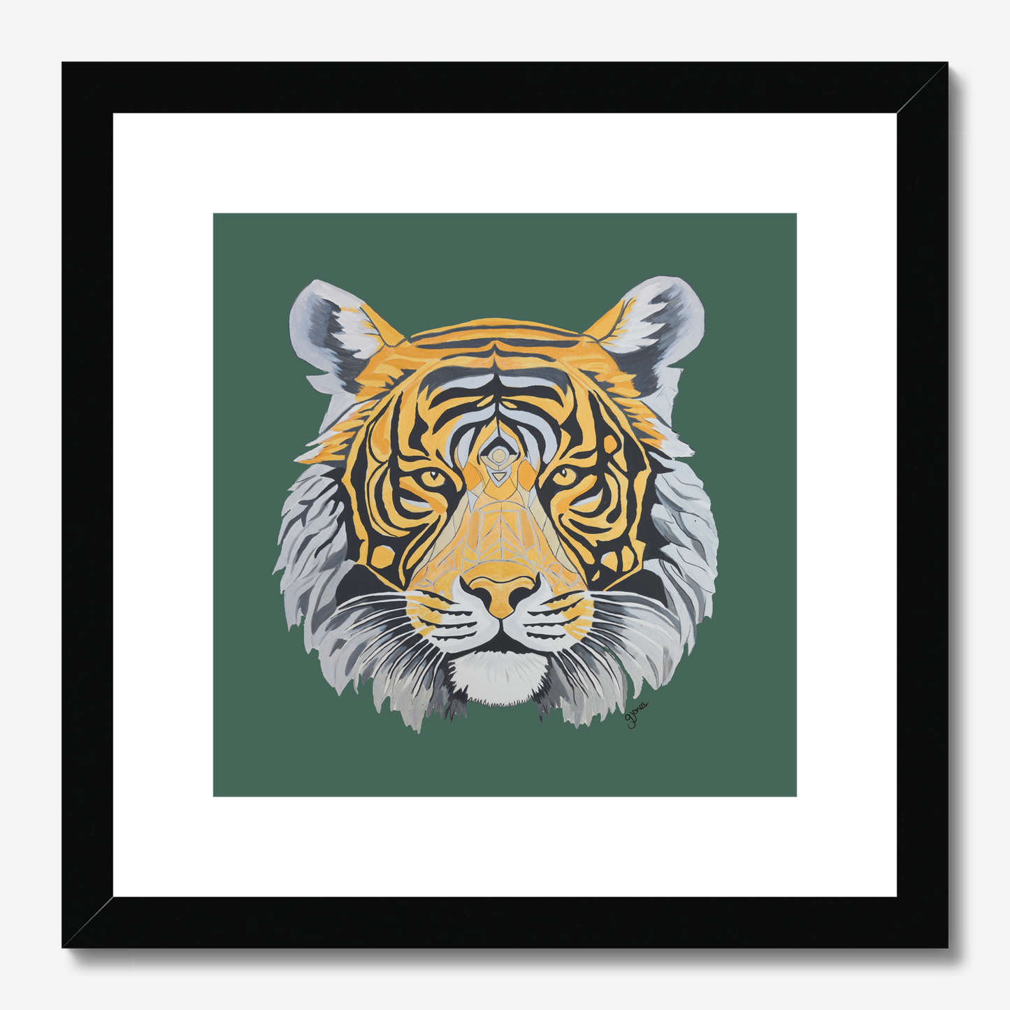 Fine Art Prints - Strength - Tiger - Power Animal Collection Monochrome Art by Gemma Jones
