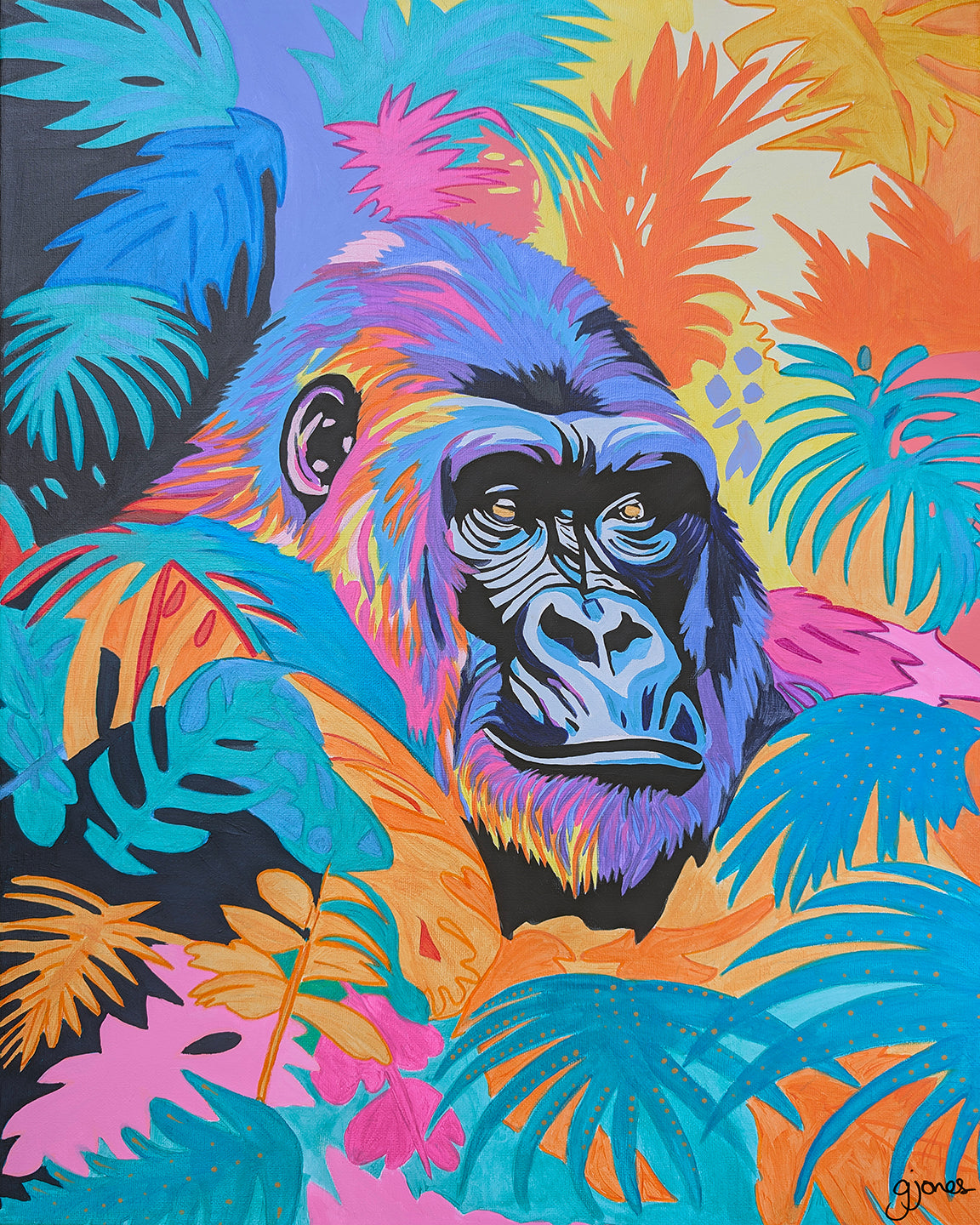 Gorilla in the Jungle Prints