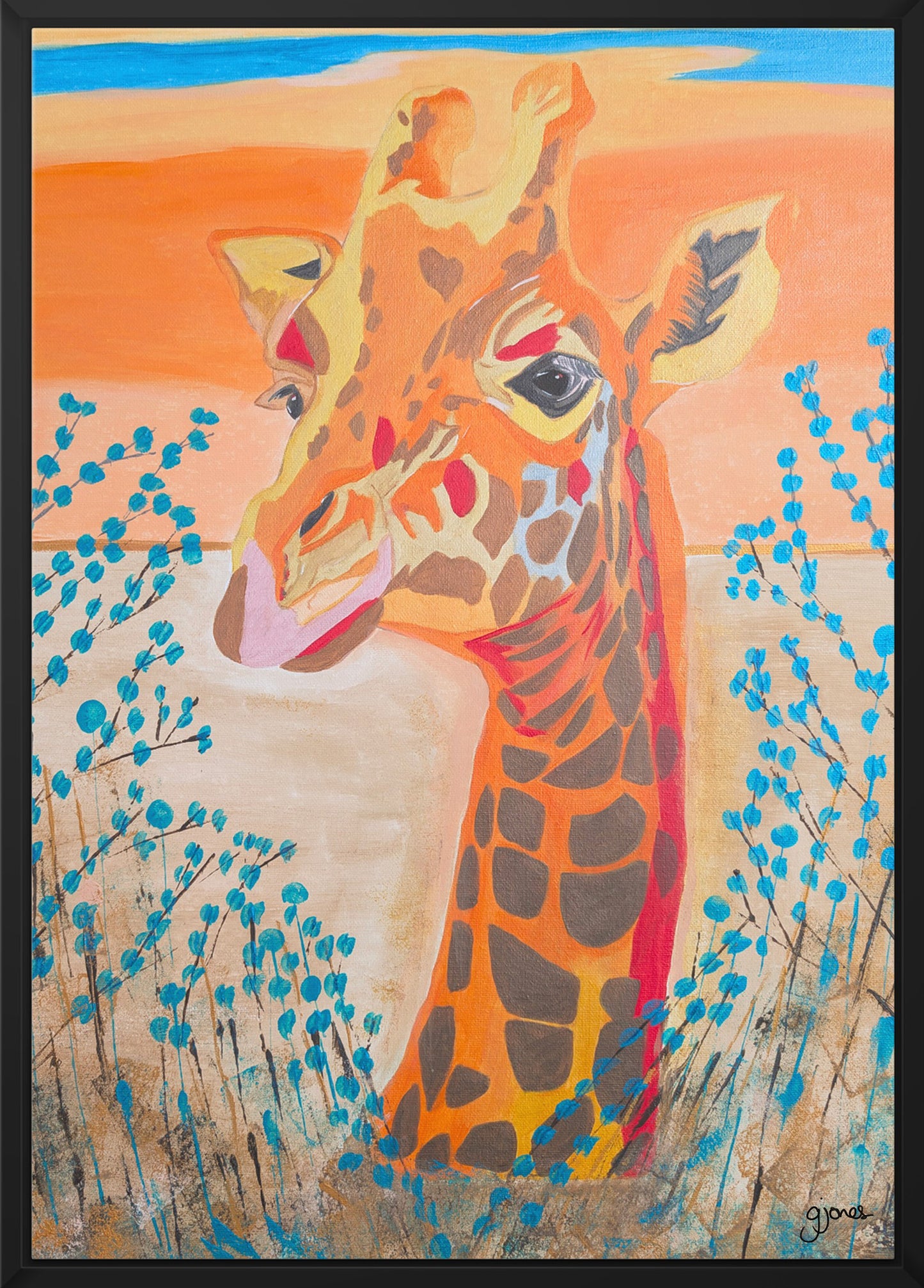 Sunset Theme Safari Animals - Whispers in the tall grass