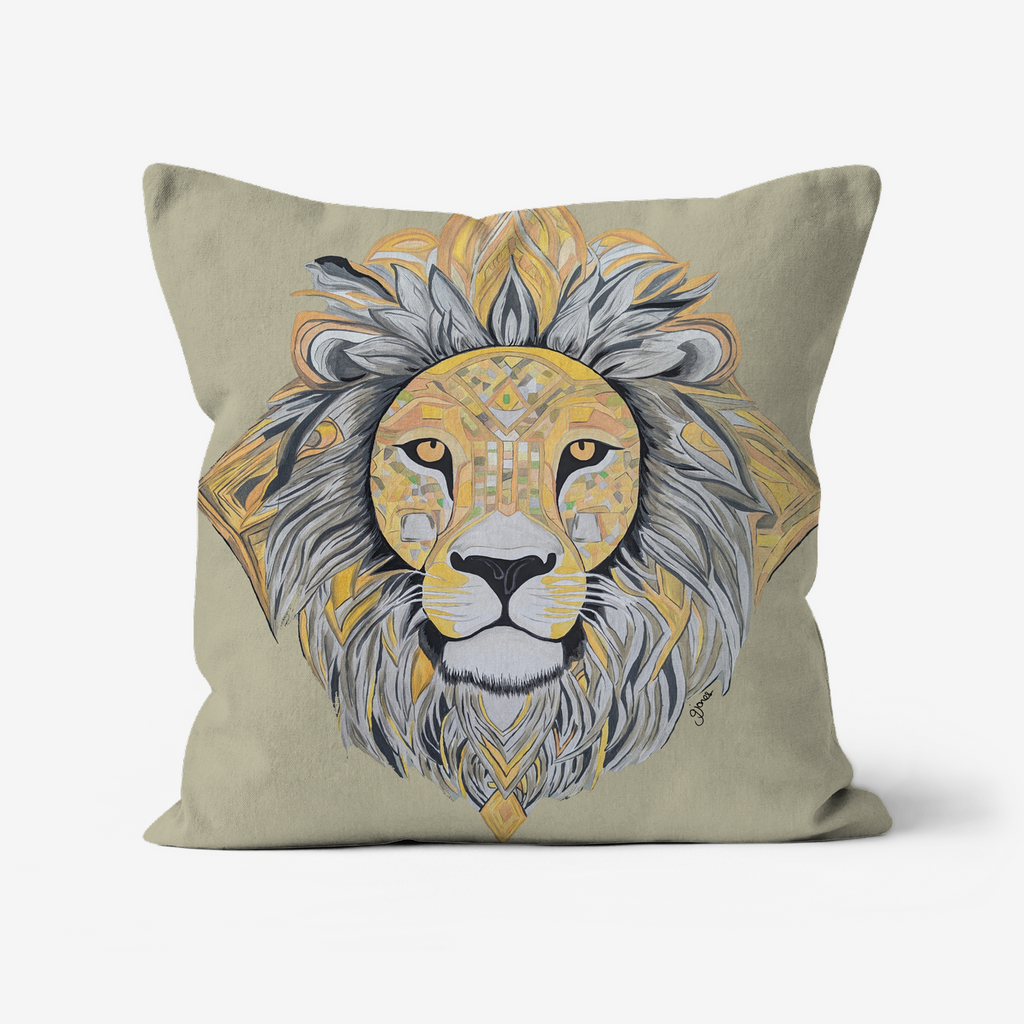 Courageous - Lion -  Original Art on Cushion Covers by Gemma Jones from the Power Animal Collection