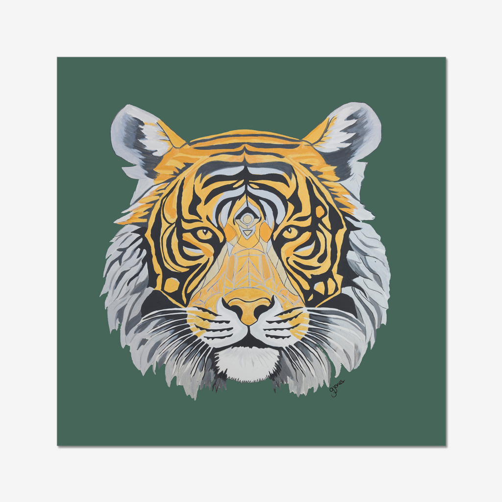 Fine Art Prints - Strength - Tiger - Power Animal Collection Monochrome Art by Gemma Jones