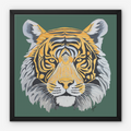Framed Canvas Prints - Strength - Tiger - Power Animal Collection Monochrome Art by Gemma Jones