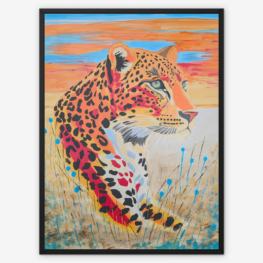 Sunset Theme Safari Animals - Leopard