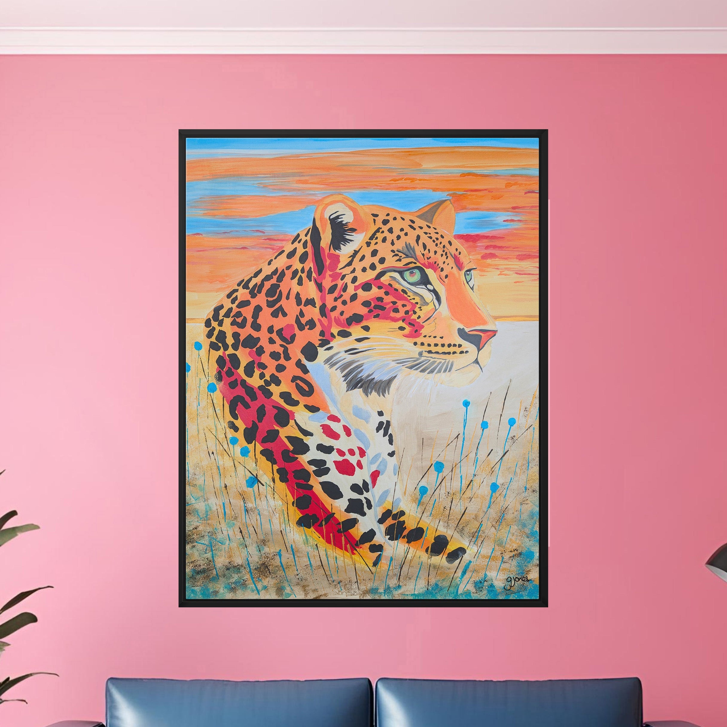 Has Been SOLD - Original Art - Golden Hour Leopard - avaliable as a Print