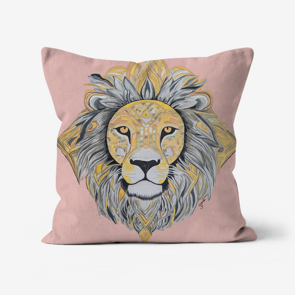 Courageous - Lion -  Original Art on Cushion Covers by Gemma Jones from the Power Animal Collection