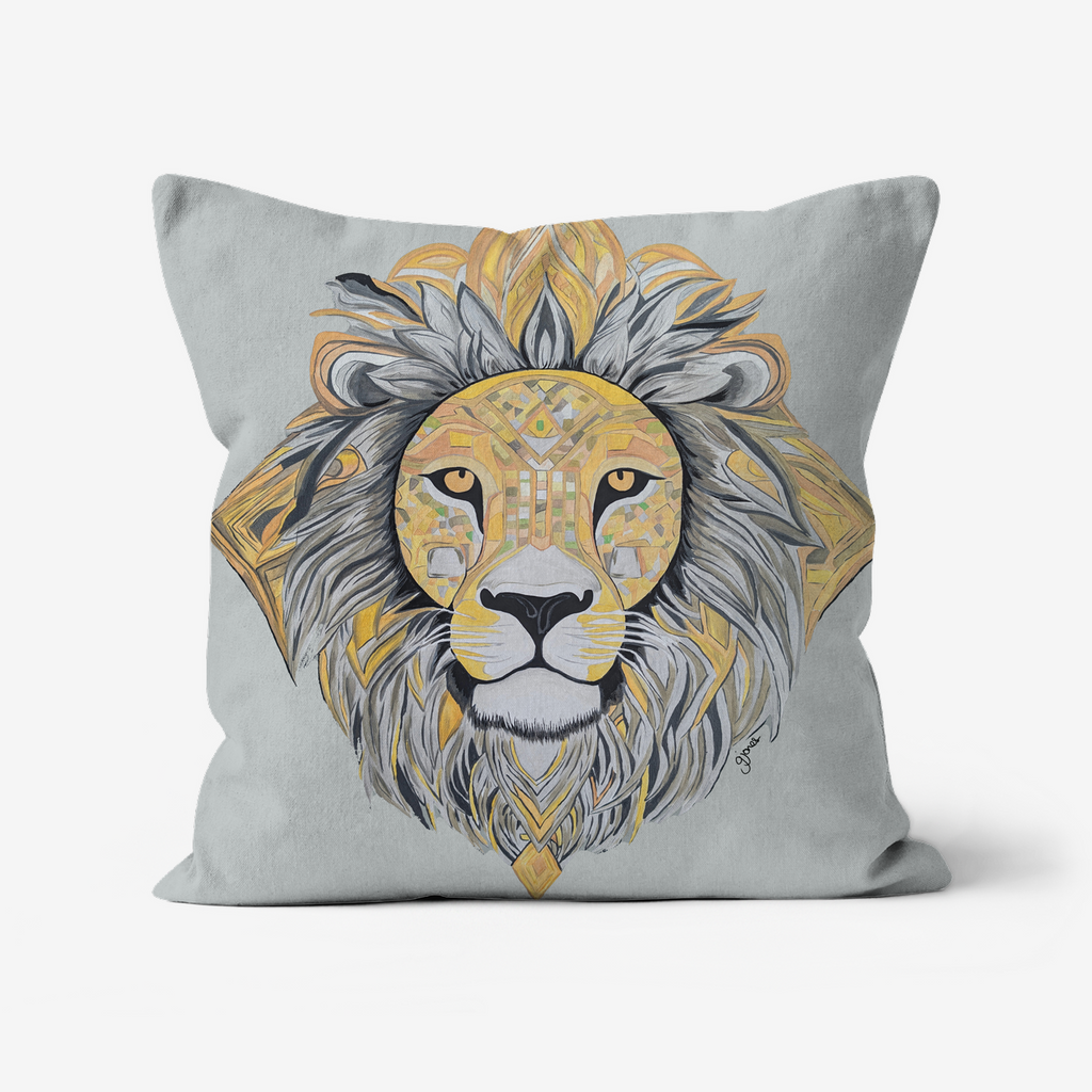 Courageous - Lion -  Original Art on Cushion Covers by Gemma Jones from the Power Animal Collection
