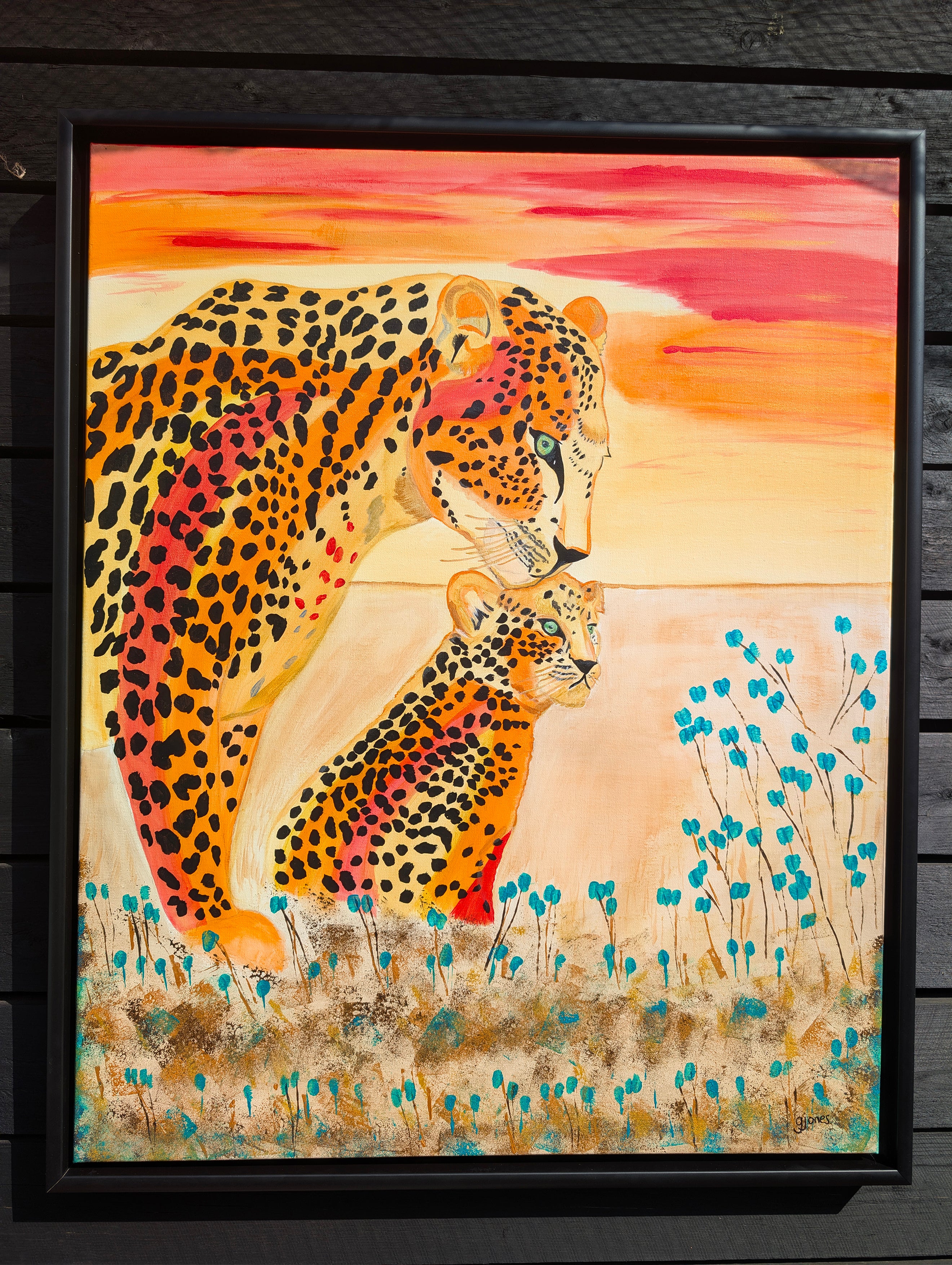 Original Art - Leopard Mum & Baby