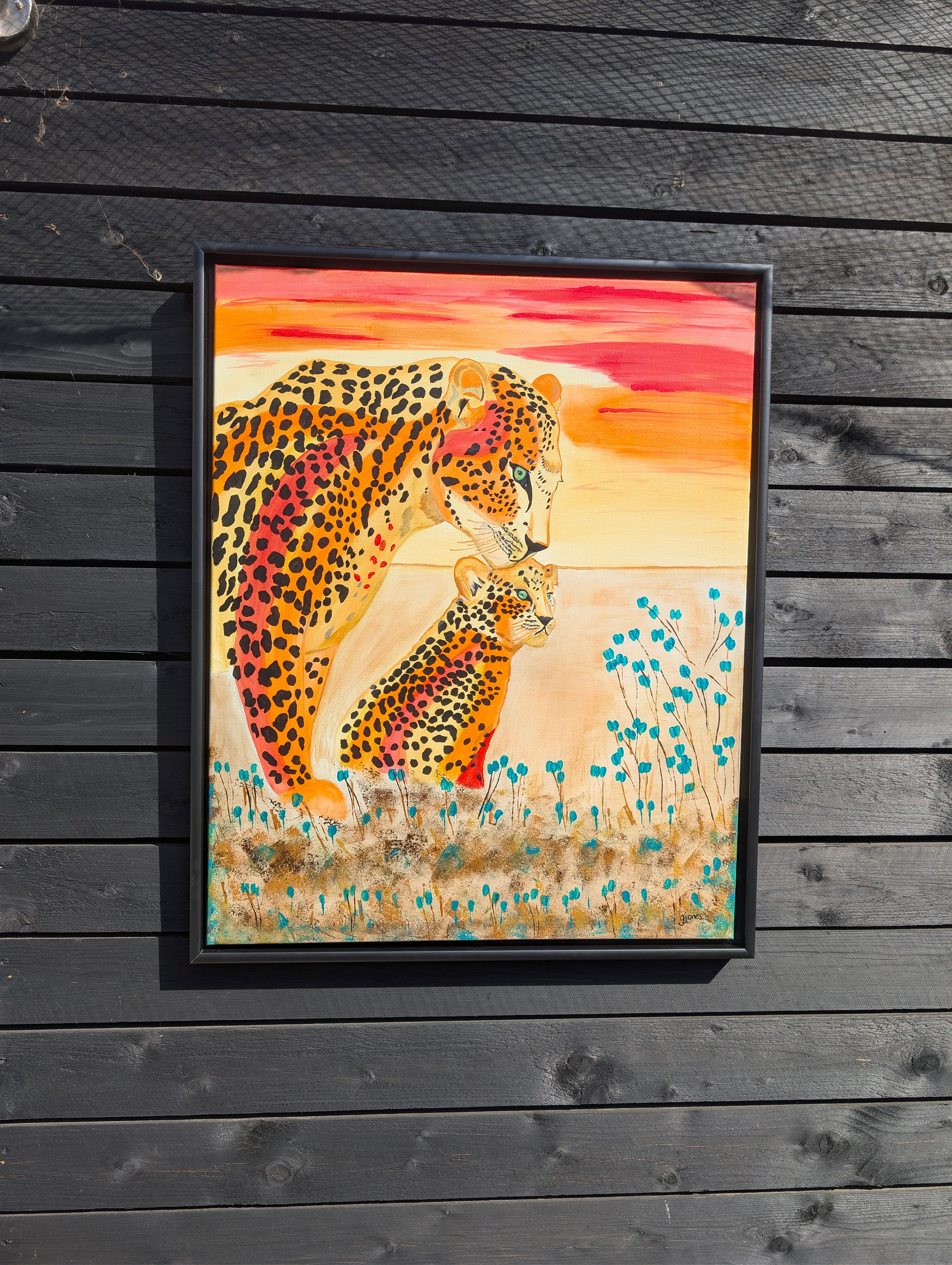Original Art - Leopard Mum & Baby