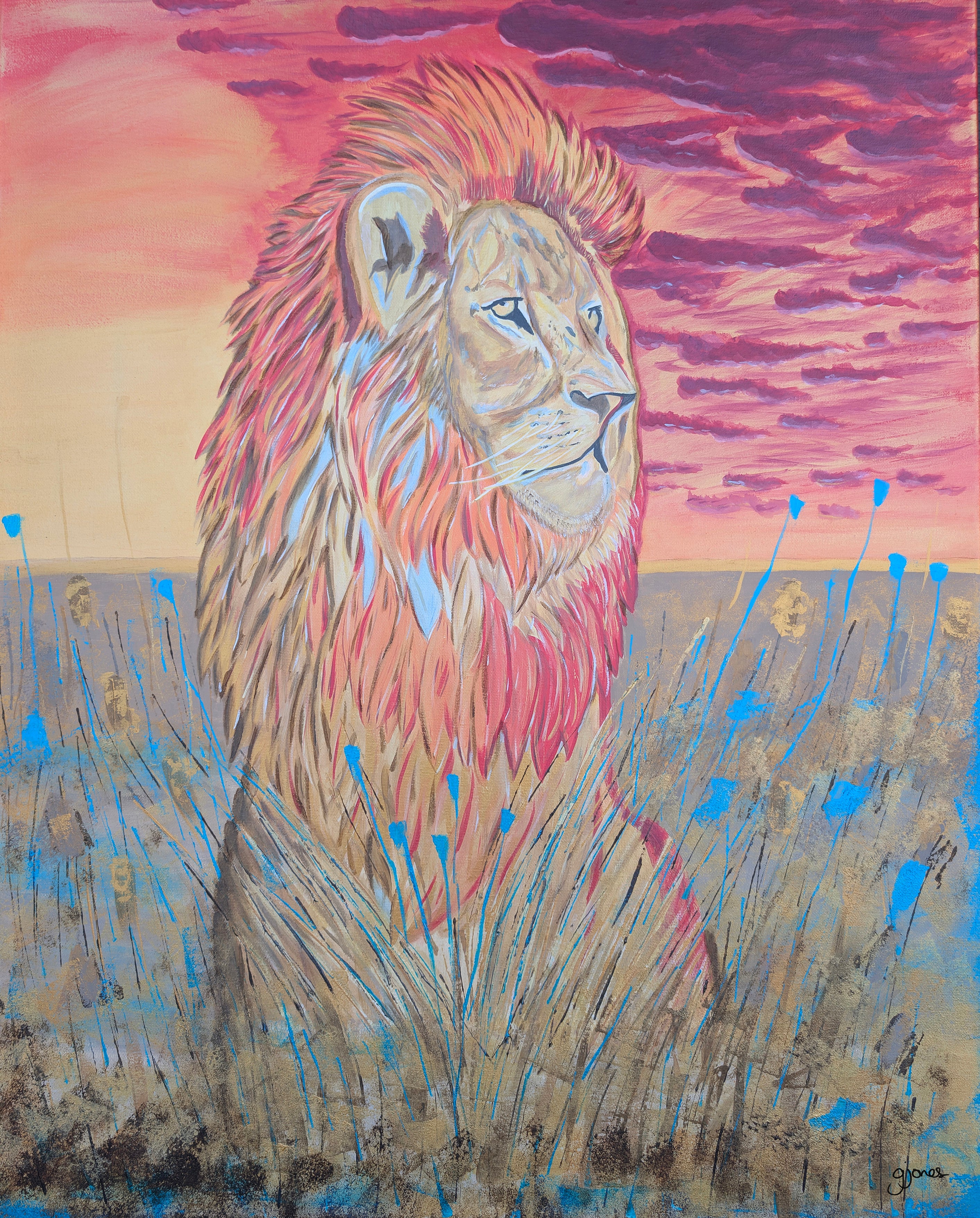 This has be SOLD - Original Art - Lion avaliable as a Print