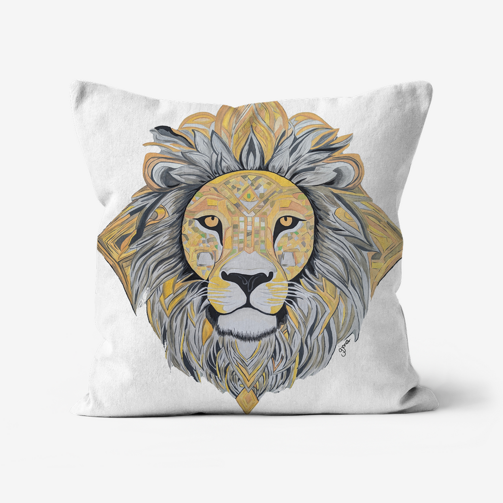 Courageous - Lion -  Original Art on Cushion Covers by Gemma Jones from the Power Animal Collection