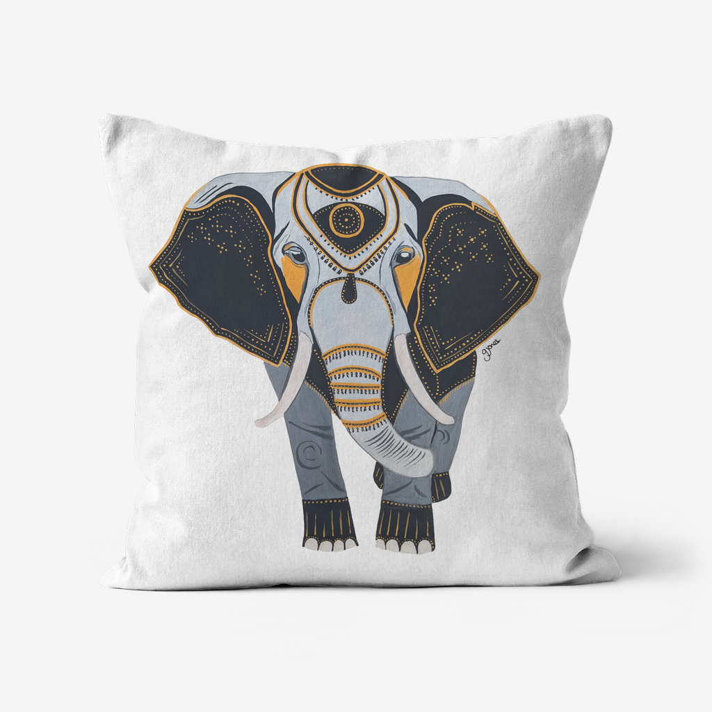 Wisdom - Elephant -  Original Art on Cushion Covers by Gemma Jones from the Power Animal Collection
